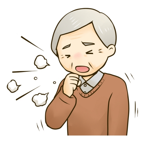 咳をする人