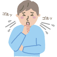 咳をする人